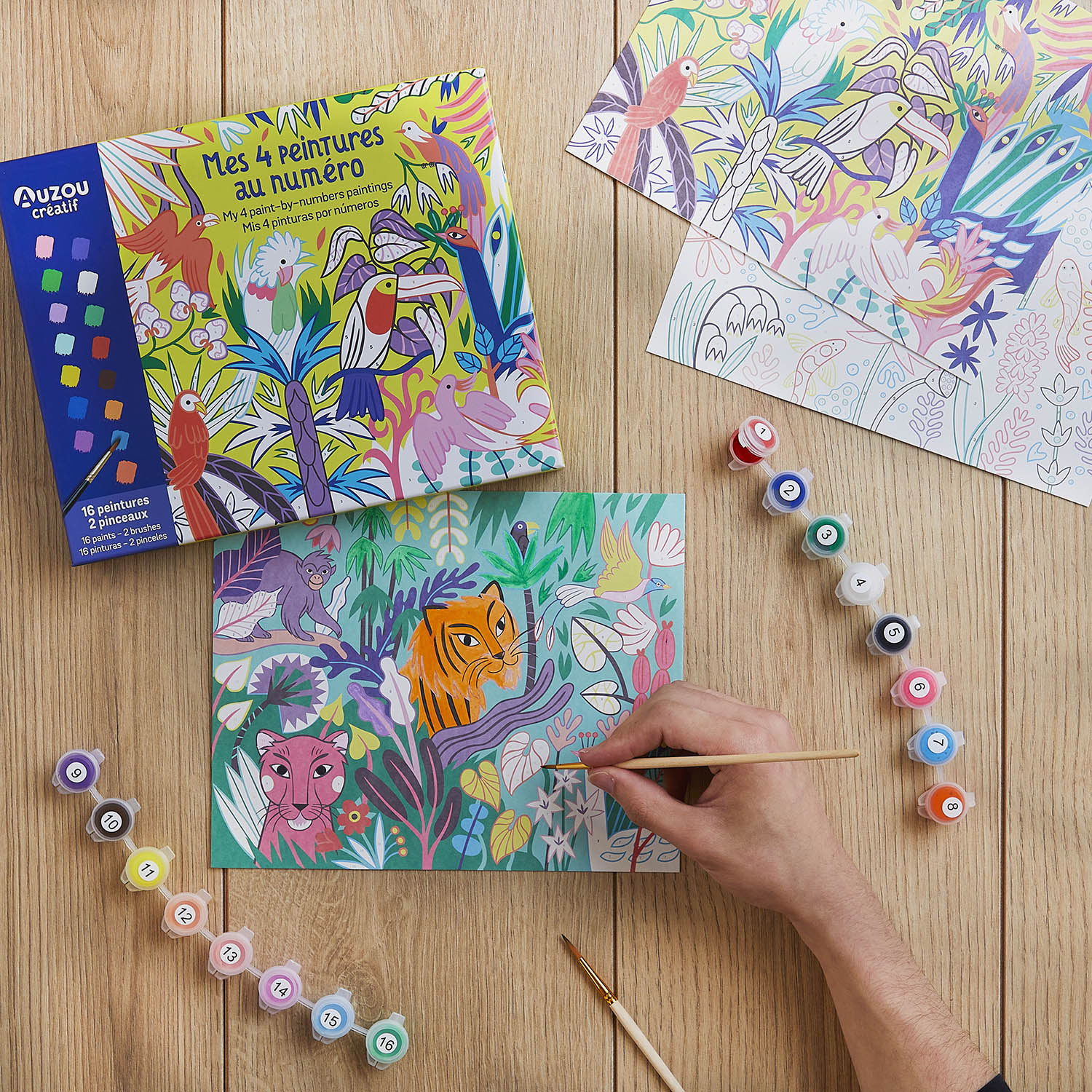 Mon Coffret D'artiste - Mes 4 Peintures Au Numéro : Merveilleuse Nature