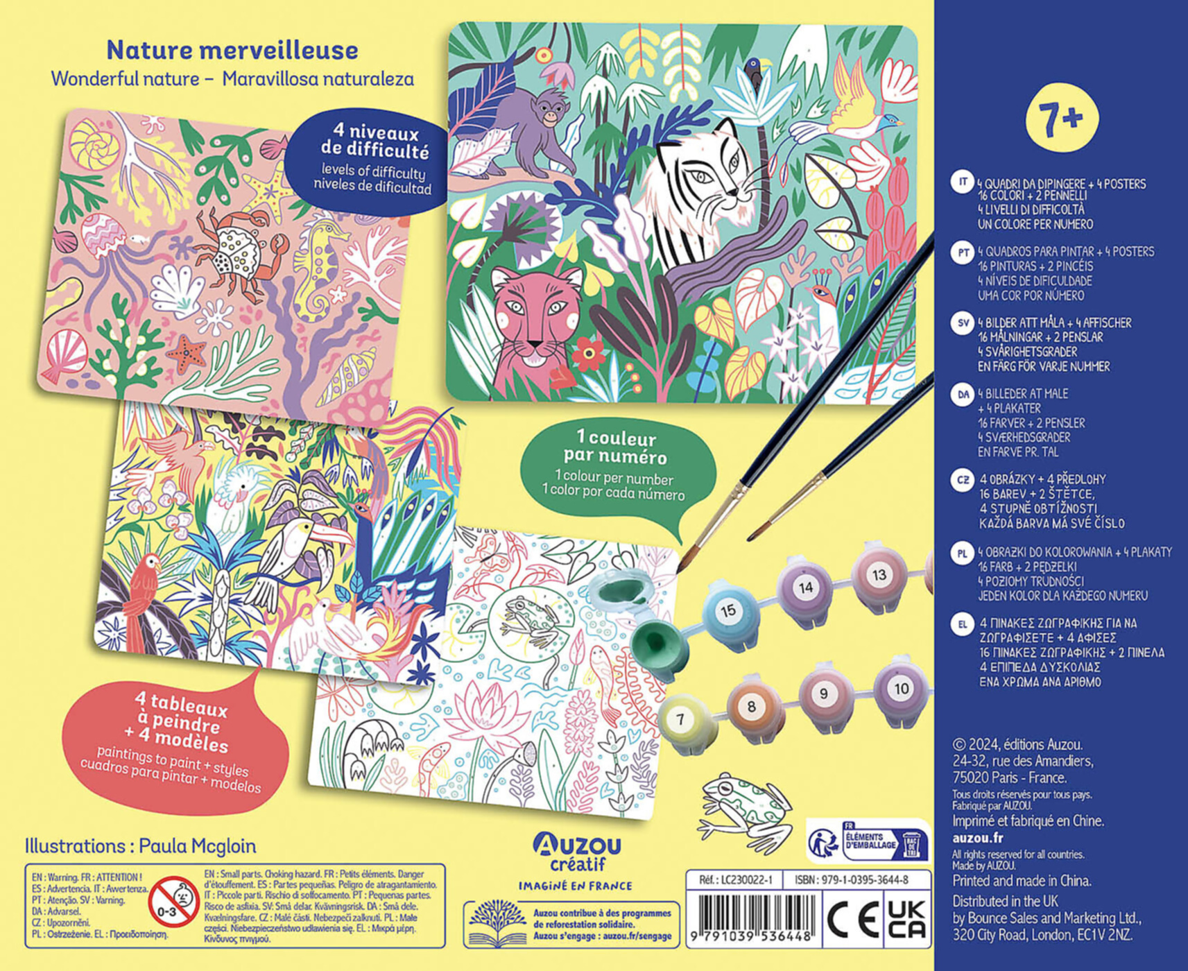 Mon Coffret D'artiste - Mes 4 Peintures Au Numéro : Merveilleuse Nature