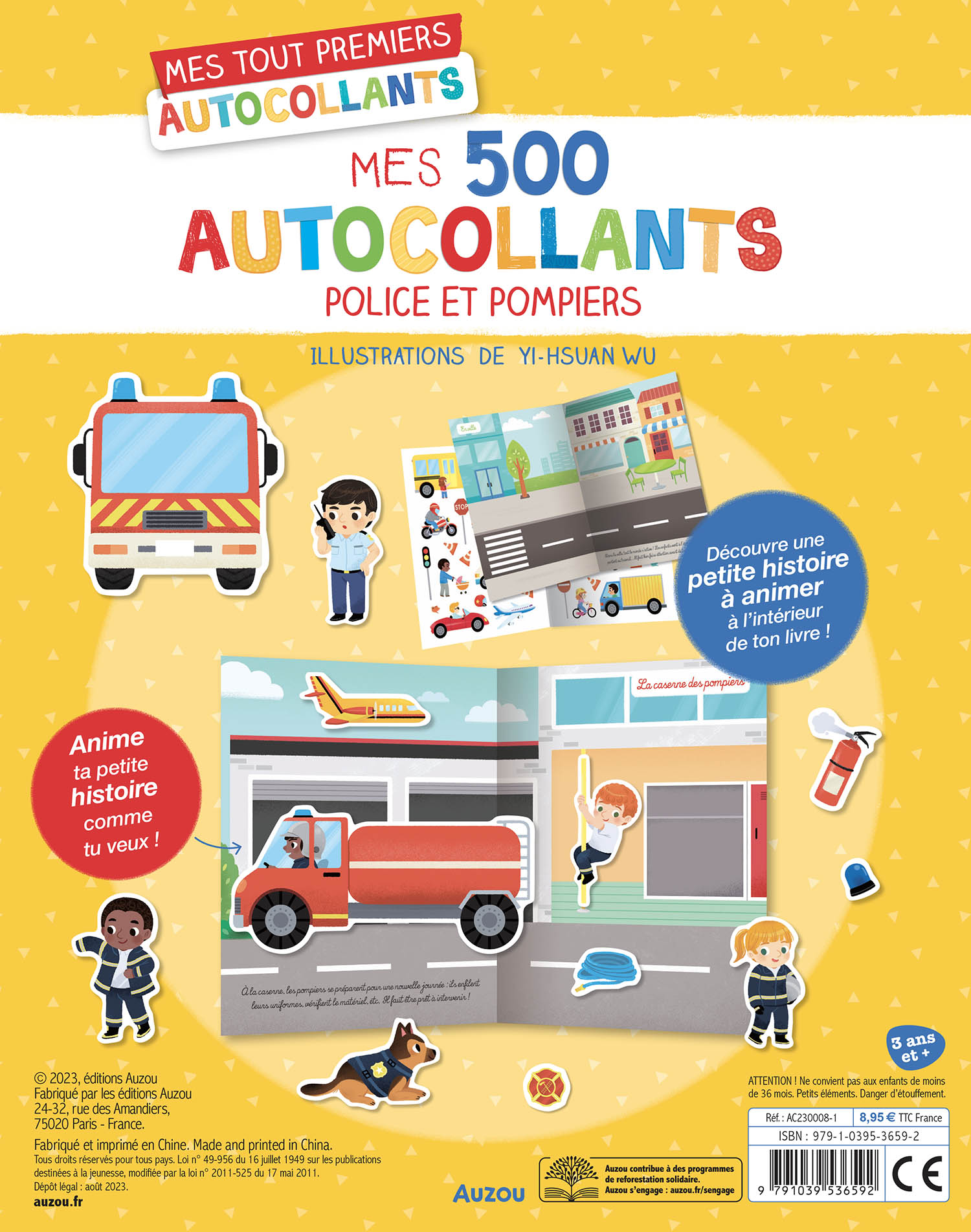 Mes Tout Premiers Autocollants - 500 Autocollants - Police Et Pompiers