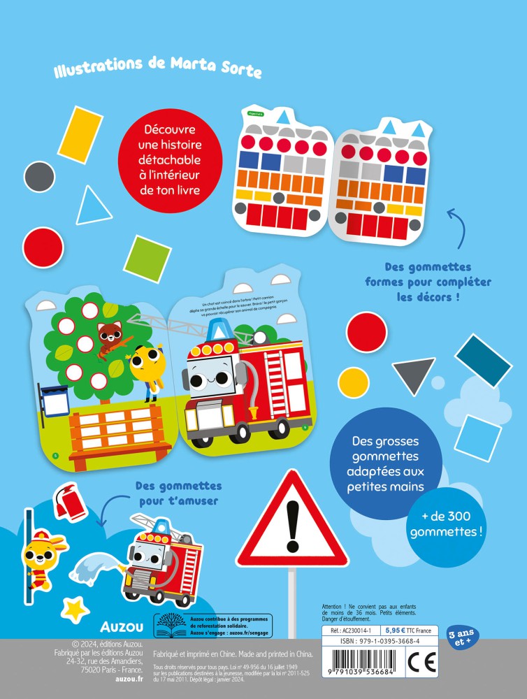 Gommettes Formes - L'aventure De Petit Camion De Pompier