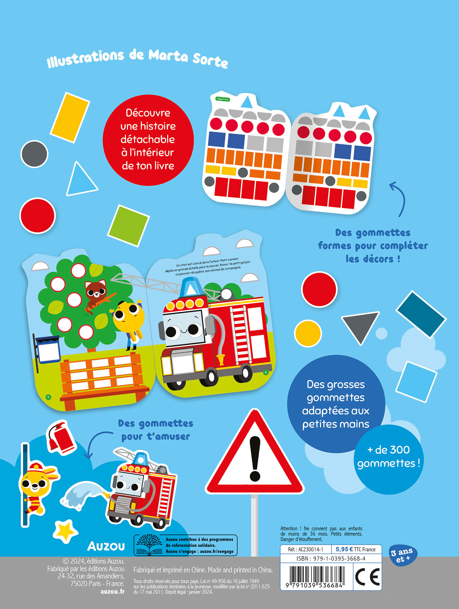 Gommettes Formes - L'aventure De Petit Camion De Pompier