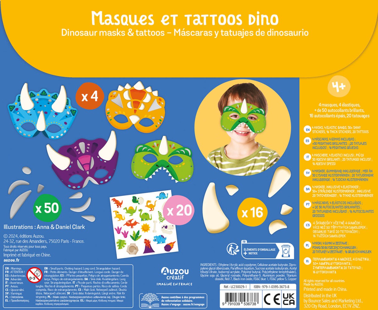 Ma Pochette D'artiste - Masques Et Tattoos Dino Ma Pochette D'artiste - Masques Et Tattoos Dino