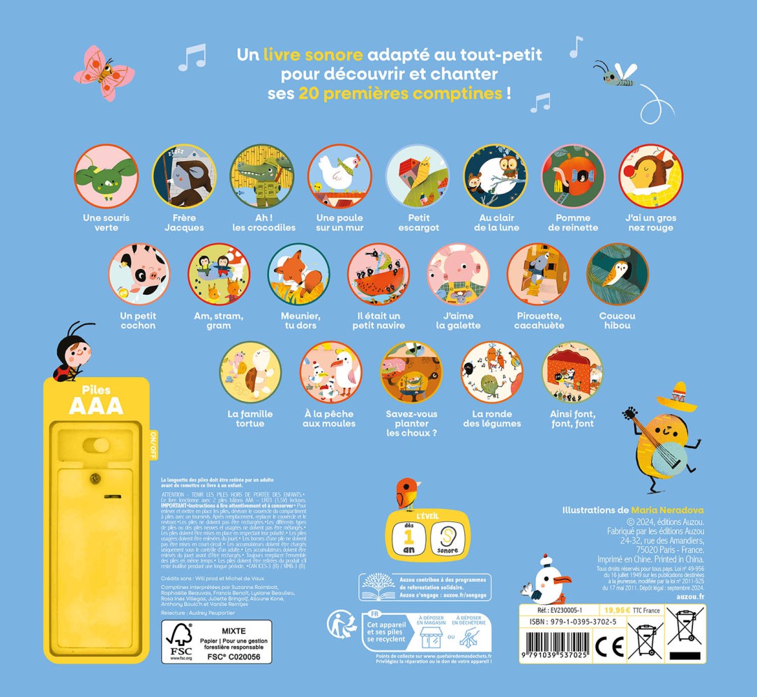 Mes Toutes Premières Comptines - 20 Puces Sonores