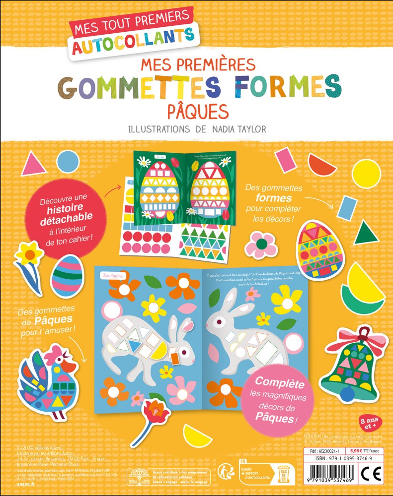 Mes Tout Premiers Autocollants - 500 Gommettes Formes - Pâques Mes Tout Premiers Autocollants - 500 Gommettes Formes - Pâques