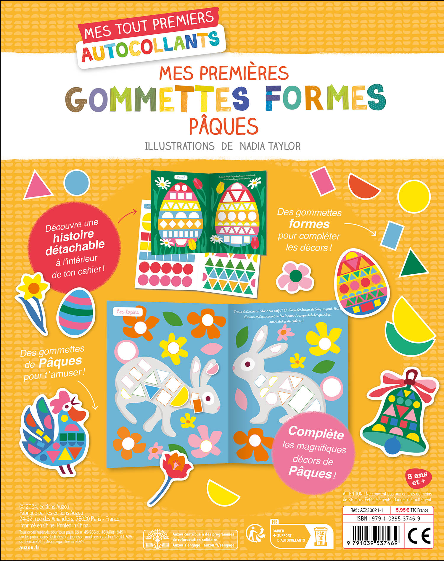 Mes Tout Premiers Autocollants - 500 Gommettes Formes - Pâques Mes Tout Premiers Autocollants - 500 Gommettes Formes - Pâques