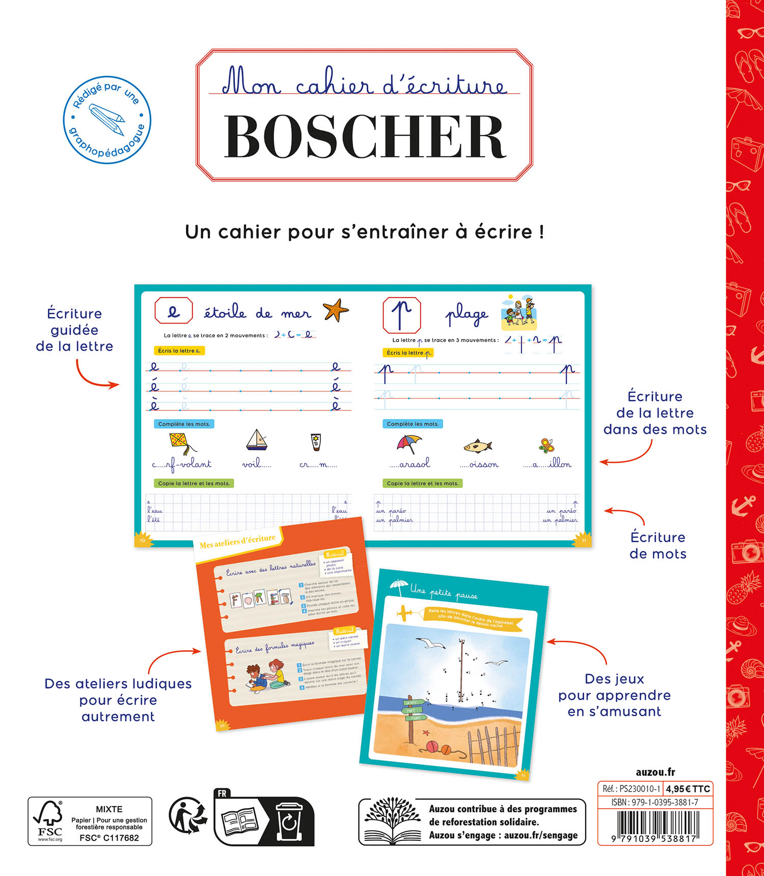 Mon Cahier D'écriture Boscher En Vacances - Été 2026 Mon Cahier D'écriture Boscher En Vacances - Été 2026