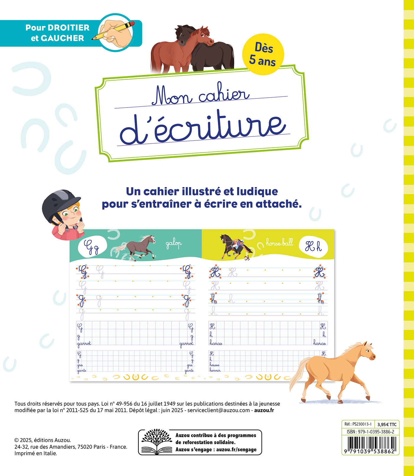 Mon Cahier D'écriture - Lettres Cursives - Les Chevaux Mon Cahier D'écriture - Lettres Cursives - Les Chevaux
