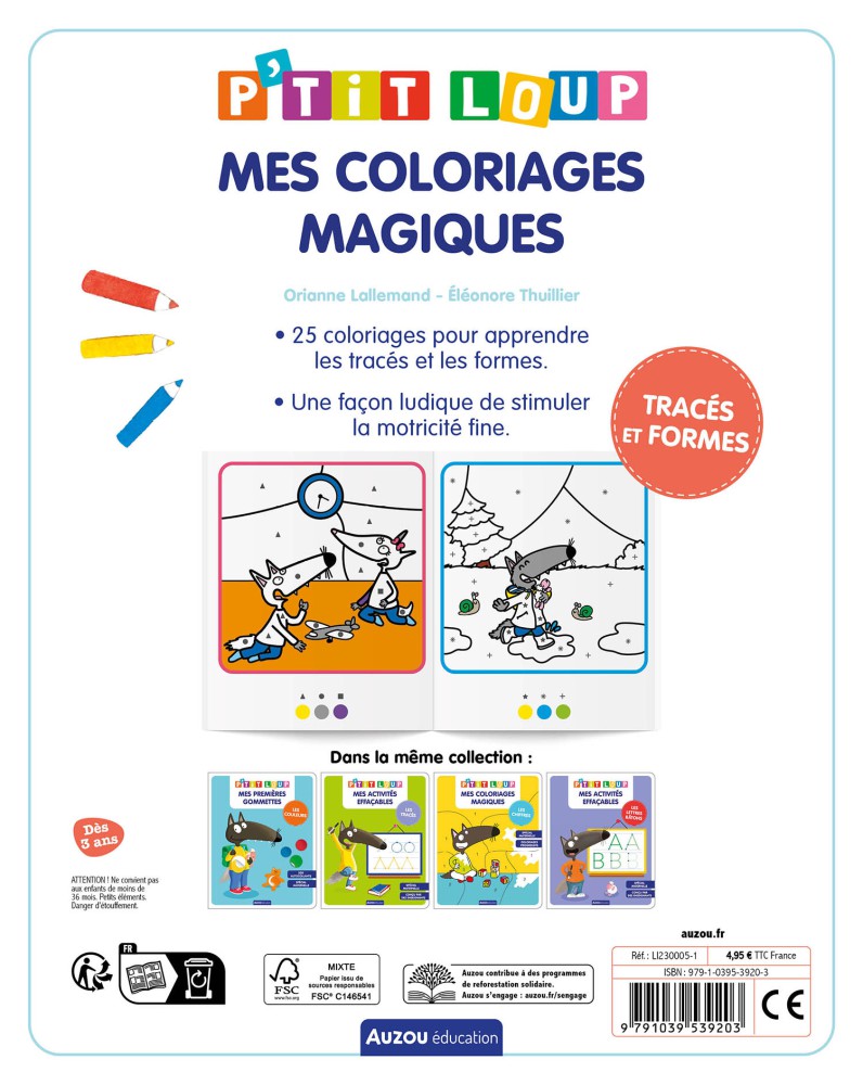 P'tit Loup - Mes Coloriages Magiques - Tracés Et Formes