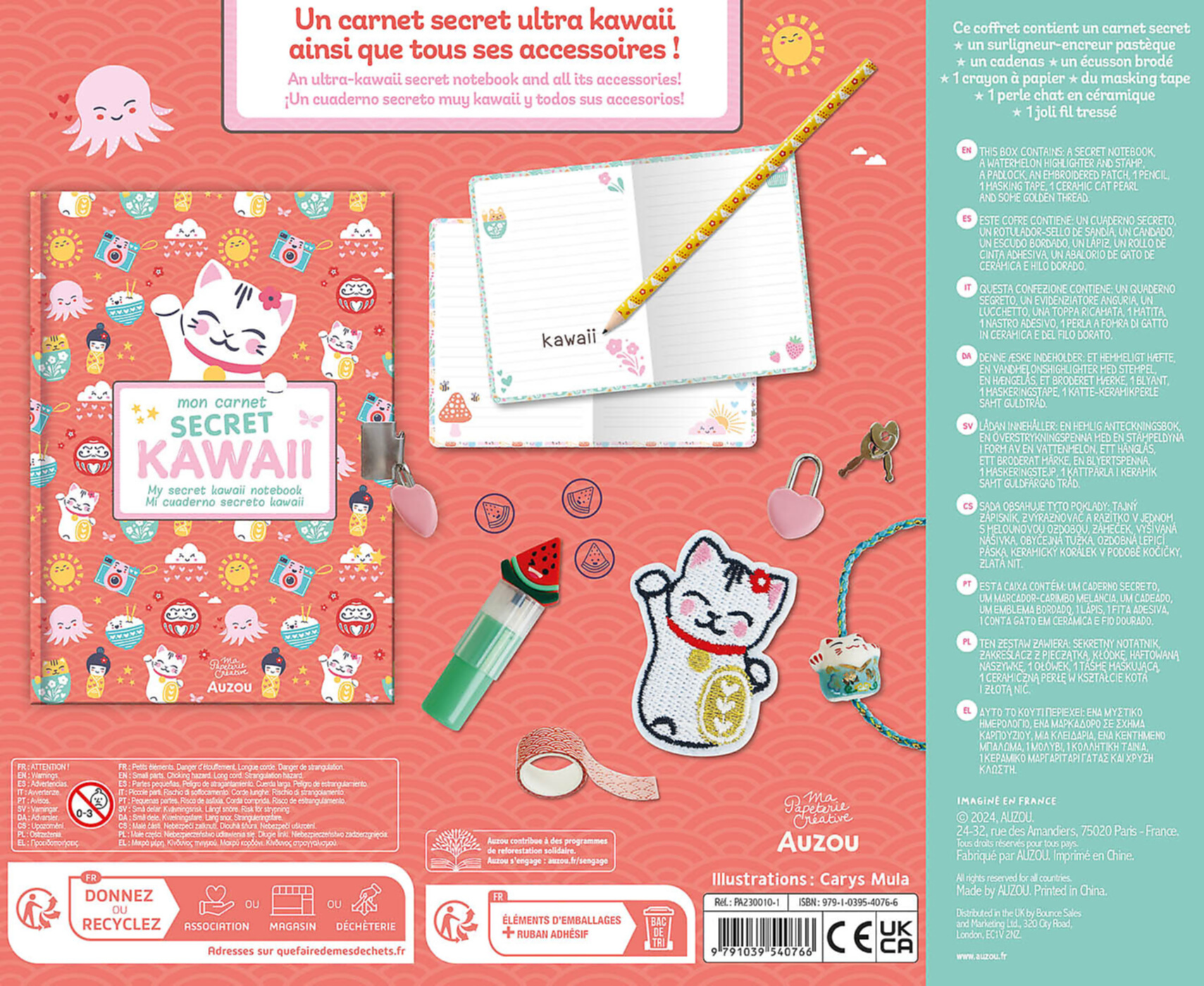 Mon Coffret De Papeterie Kawaii
