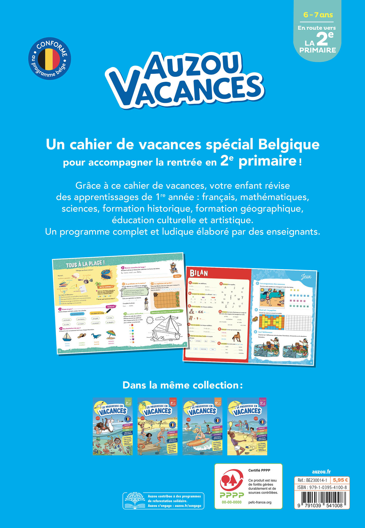 Auzou Vacances  - De La 1E Primaire À La 2E Primaire