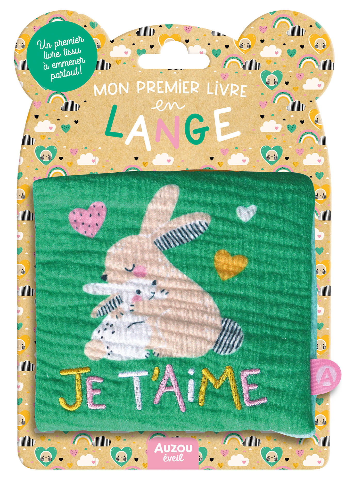 Mon Premier Livre Tissu En Lange - Je T'aime Mon Premier Livre Tissu En Lange - Je T'aime