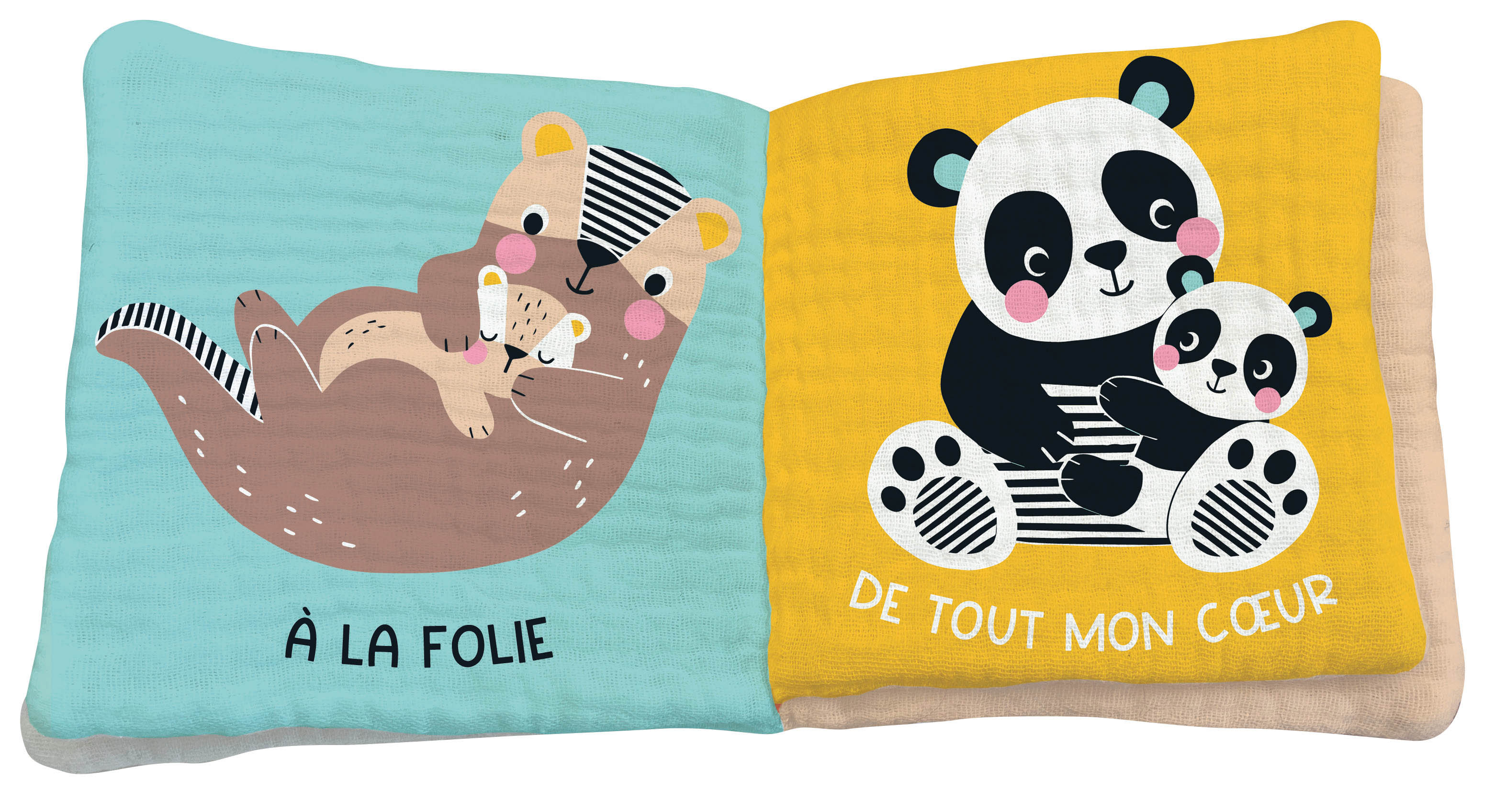 Mon Premier Livre Tissu En Lange - Je T'aime Mon Premier Livre Tissu En Lange - Je T'aime