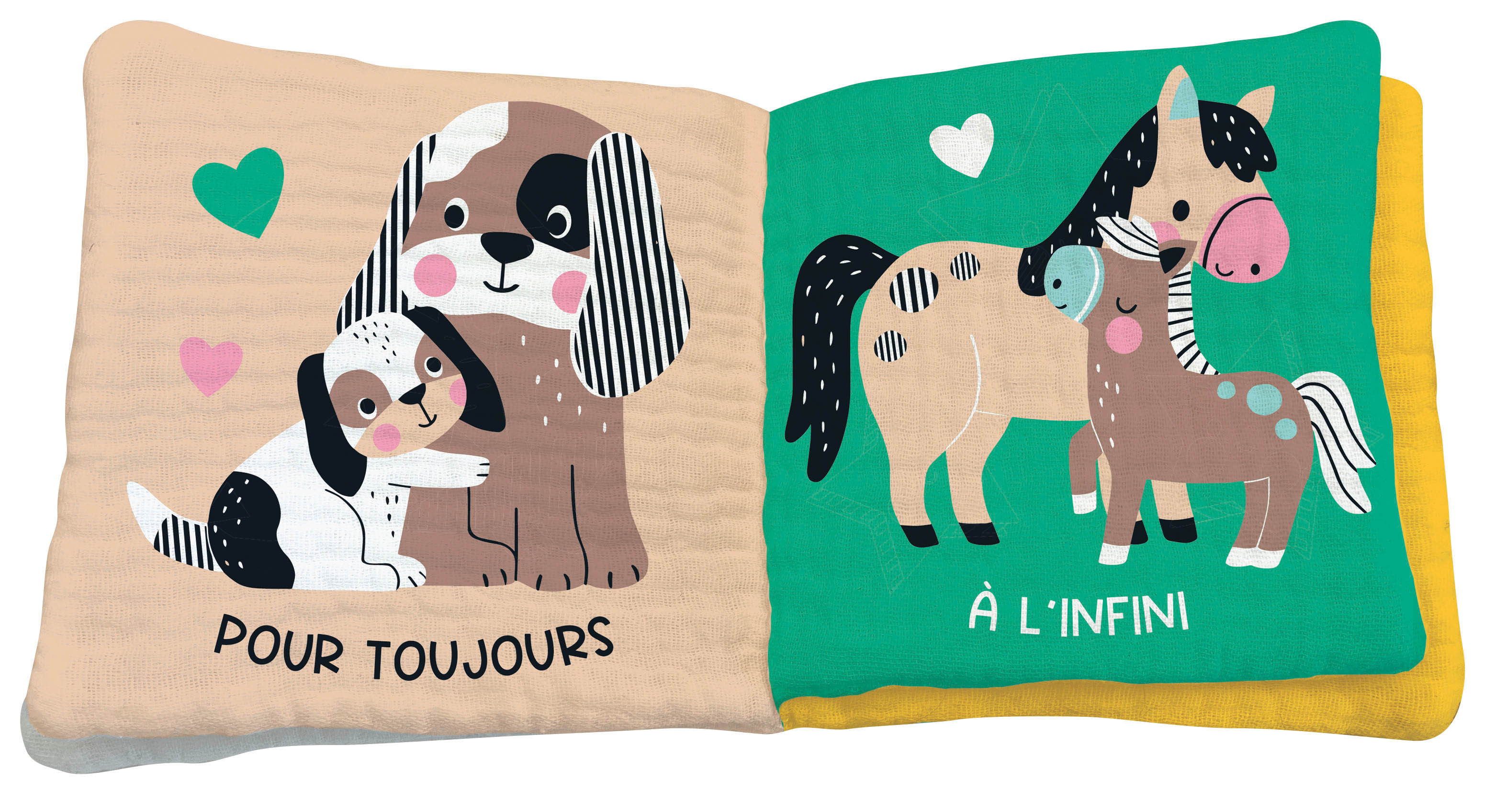 Mon Premier Livre Tissu En Lange - Je T'aime