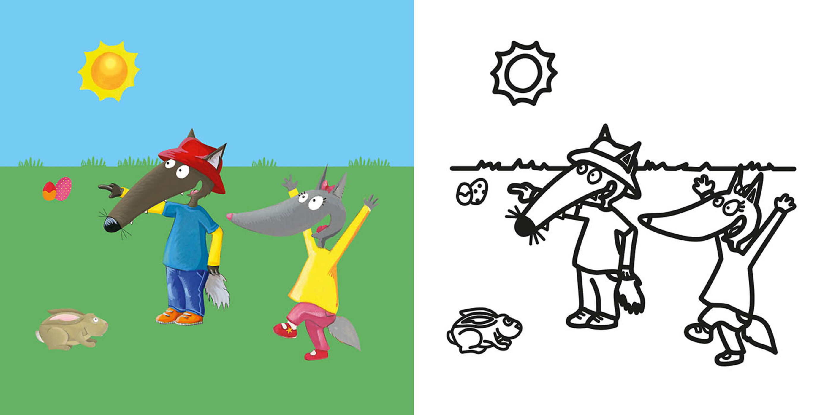 Mes Premiers Coloriages - P'tit Loup - Joyeuses Pâques