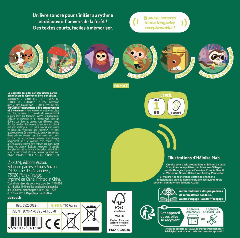 Mes Premiers Sonores - Mes Comptines De La Forêt