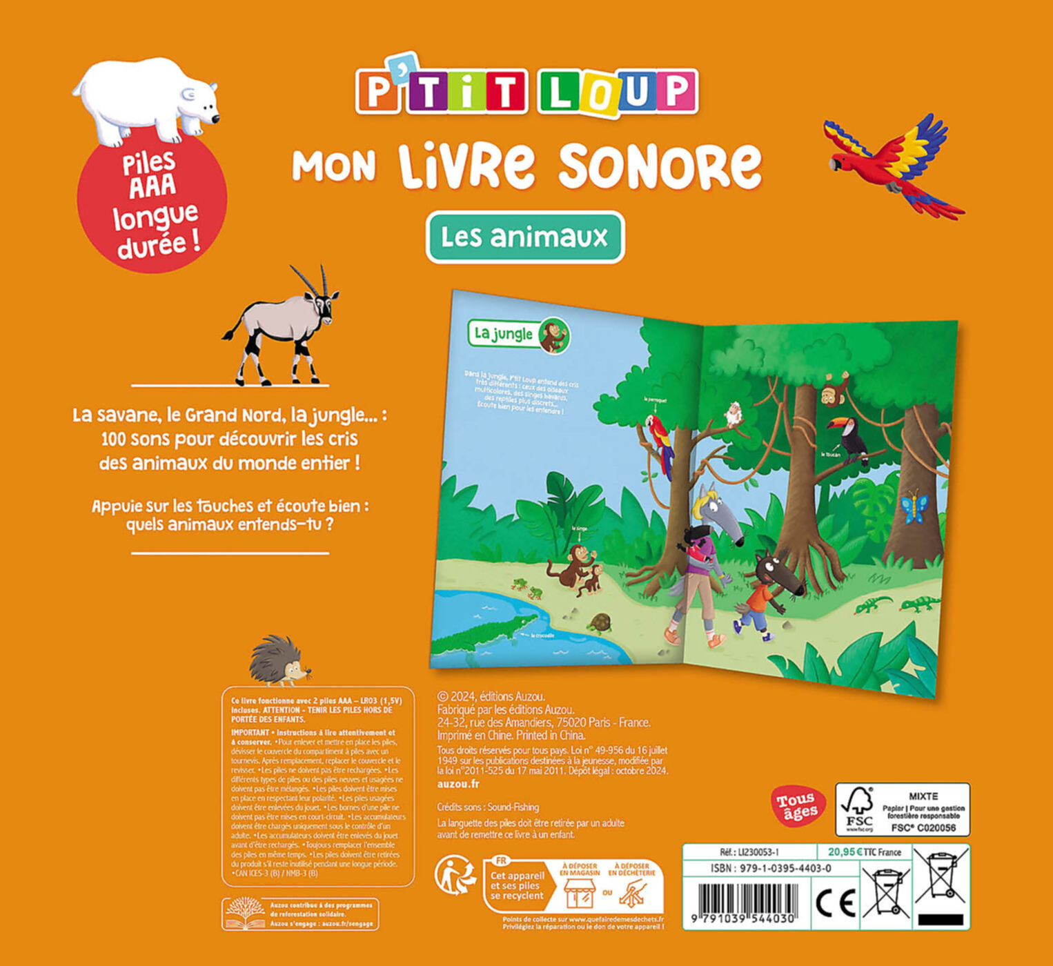 P'tit Loup - Mon Livre Sonore - Les Animaux