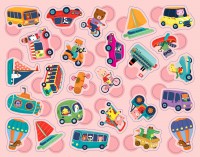 Boîte Métal - 300 Gommettes - Les Transports Boîte Métal - 300 Gommettes - Les Transports