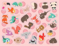 Boîte Métal - 300 Gommettes Bébés Animaux Boîte Métal - 300 Gommettes Bébés Animaux