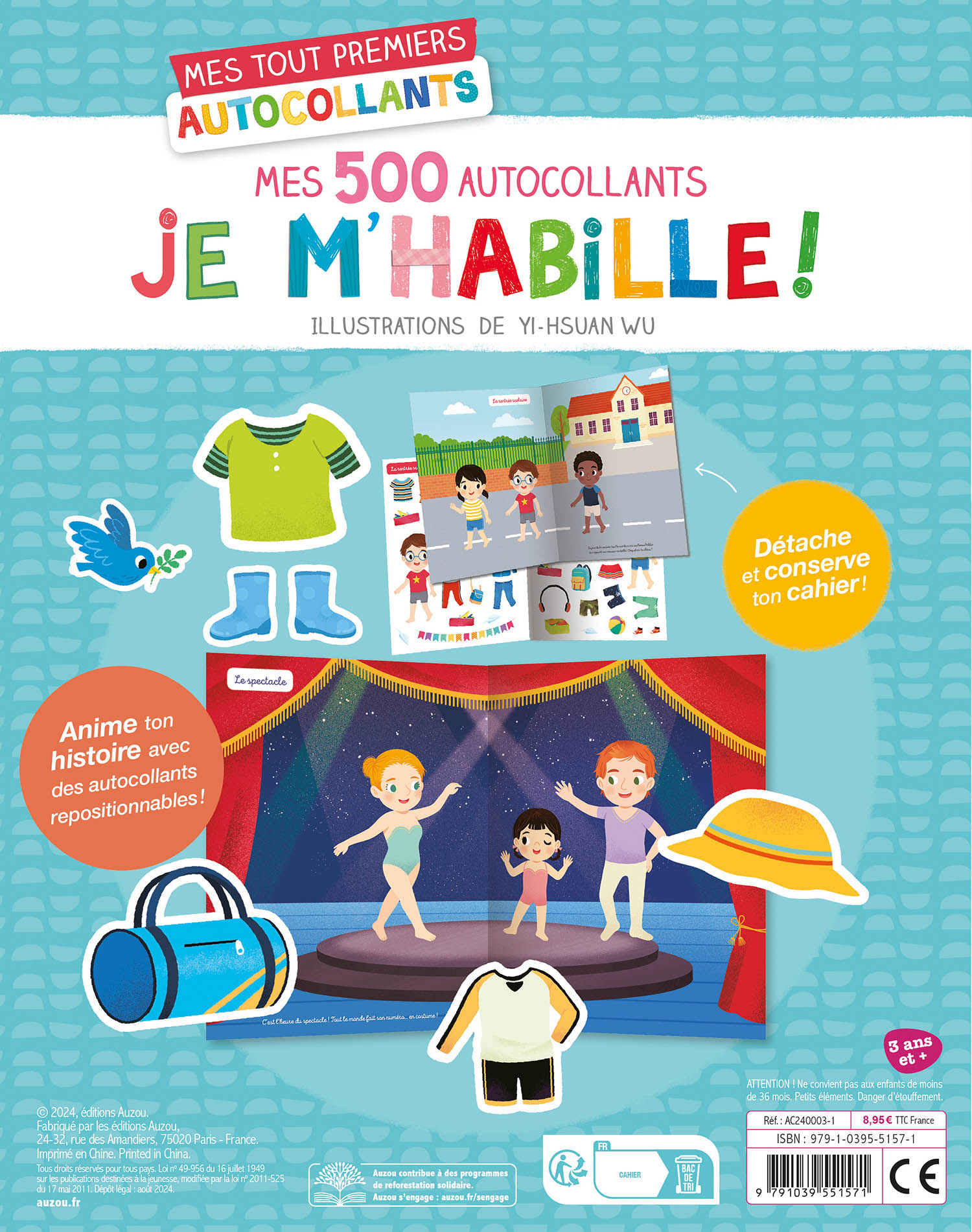 Mes Tout Premiers Autocollants - Mes 500 Autocollants Je M'habille Mes Tout Premiers Autocollants - Mes 500 Autocollants Je M'habille