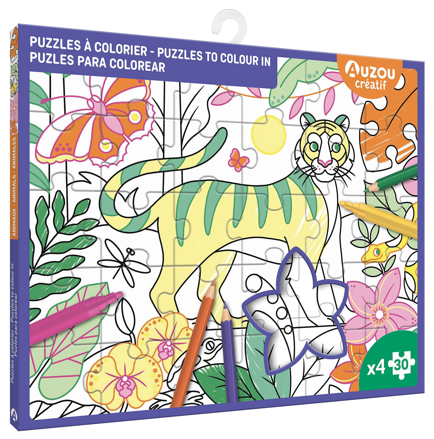 Ma Pochette D'artiste - 4 Puzzles À Colorier Ma Pochette D'artiste - 4 Puzzles À Colorier