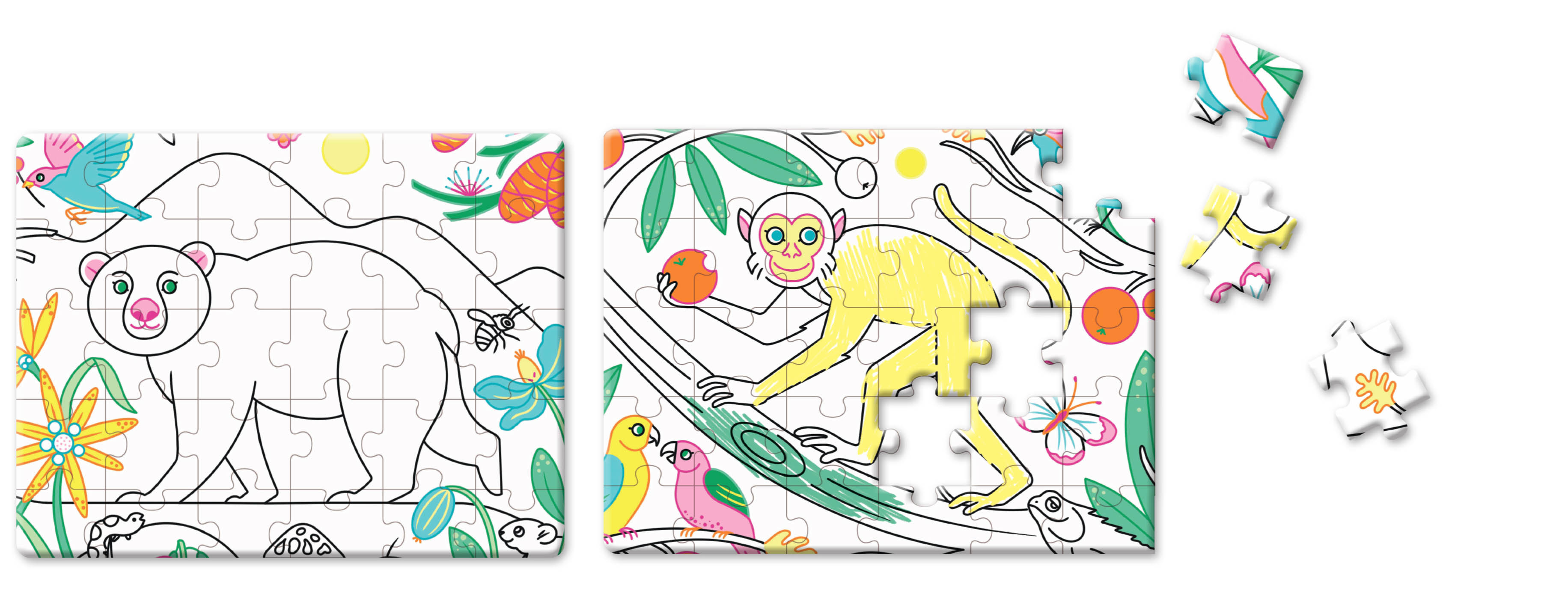 Ma Pochette D'artiste - 4 Puzzles À Colorier