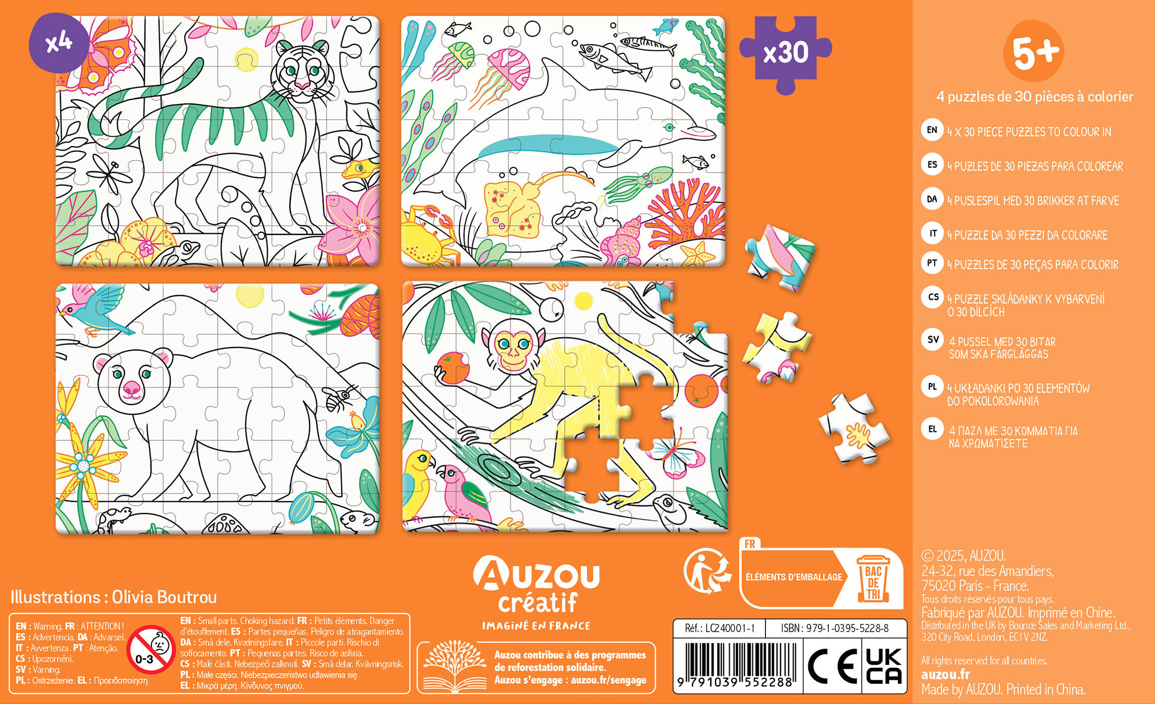 Ma Pochette D'artiste - 4 Puzzles À Colorier