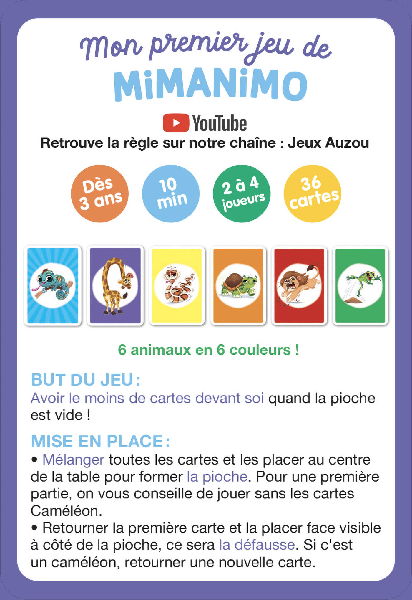 Jeu De Cartes - Mon Premier Jeu De Mimanimo