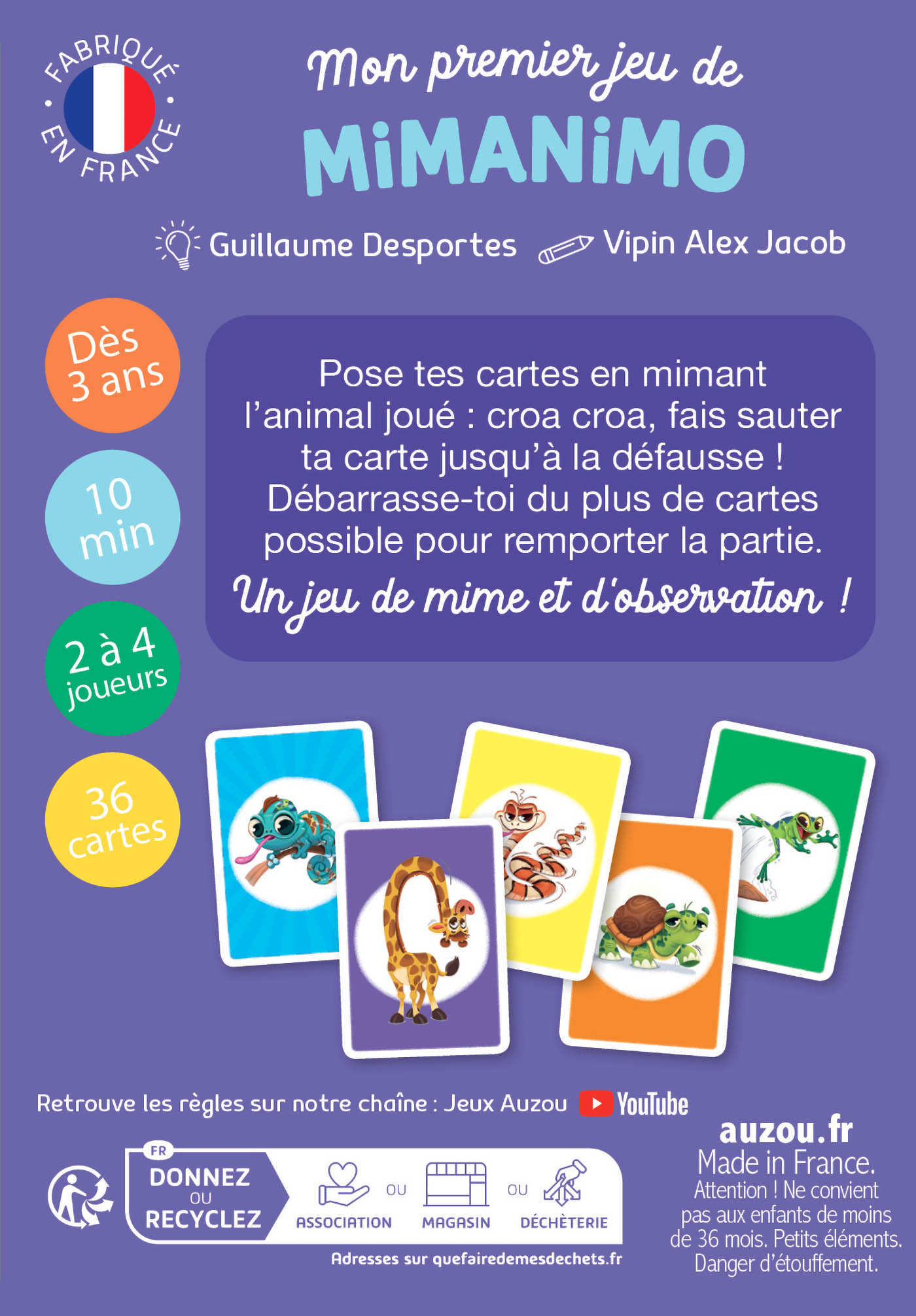 Jeu De Cartes - Mon Premier Jeu De Mimanimo