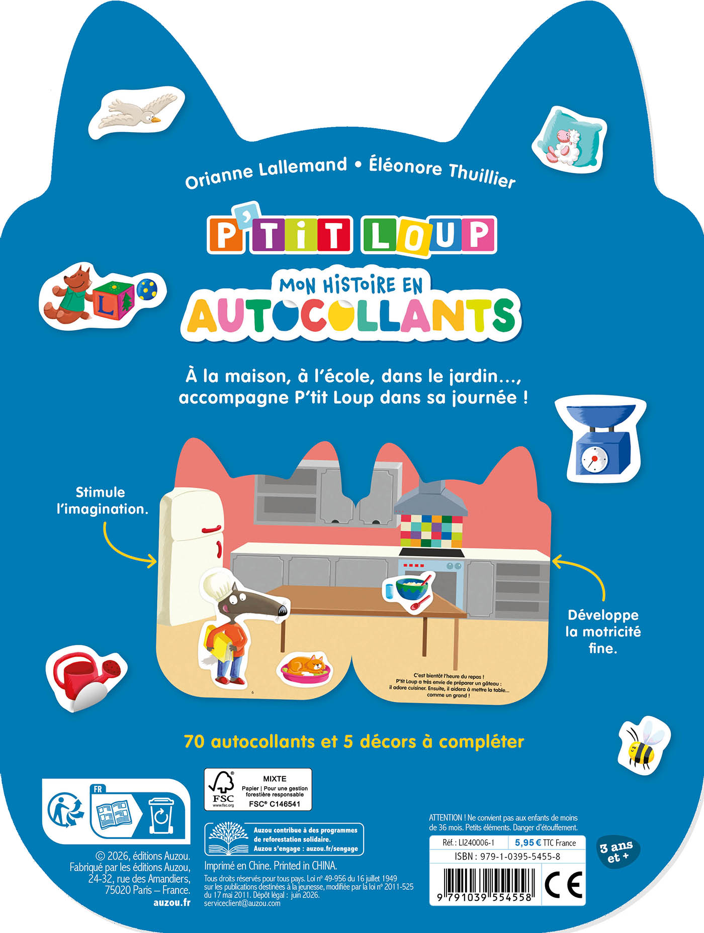 P'tit Loup - Mon Histoire En Autocollants - La Journée