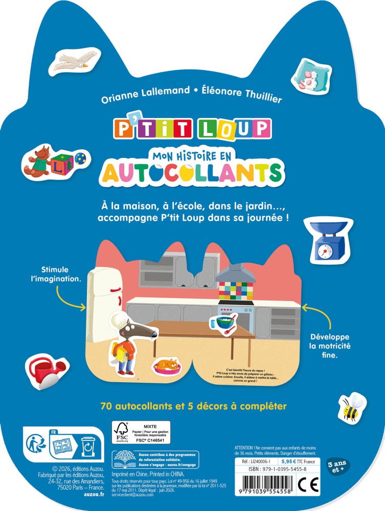 P'tit Loup - Mon Histoire En Autocollants - La Journée