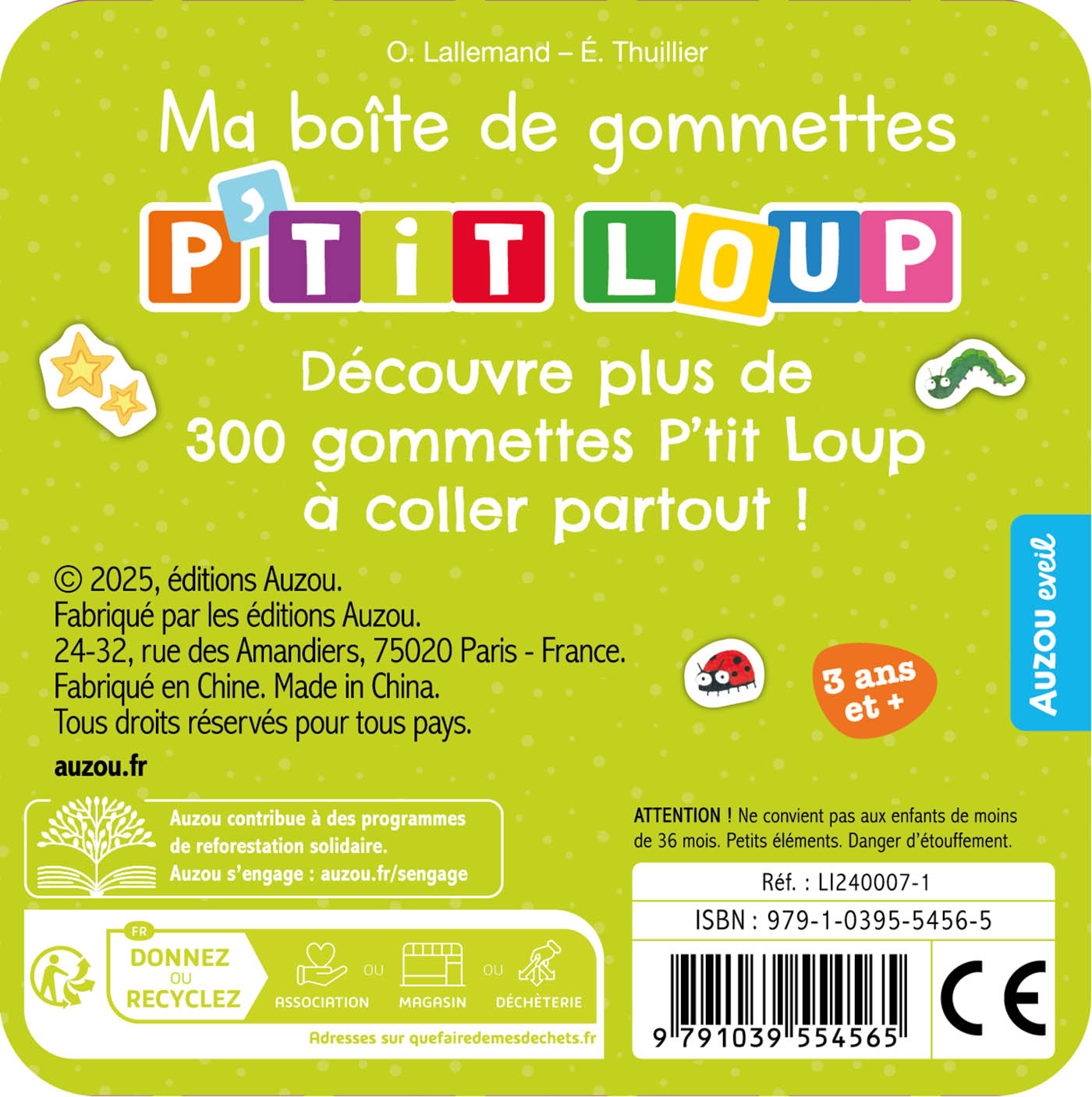Boîte Métal - 300 Gommettes - P'tit Loup Boîte Métal - 300 Gommettes - P'tit Loup