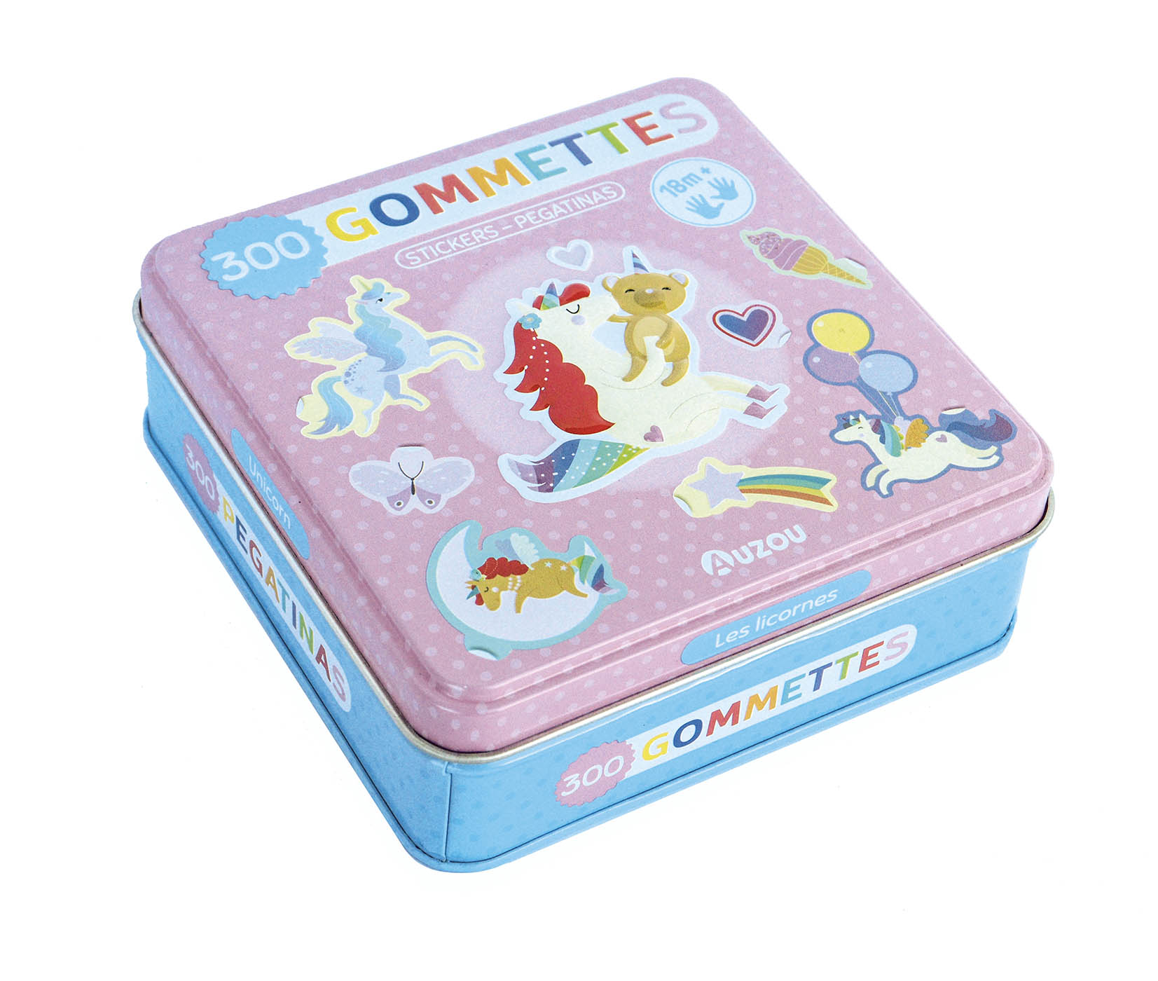 Boîte Métal - 300 Gommettes - Les Licornes Boîte Métal - 300 Gommettes - Les Licornes