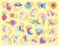 Boîte Métal - 300 Gommettes - Les Licornes Boîte Métal - 300 Gommettes - Les Licornes