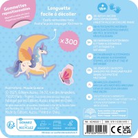 Boîte Métal - 300 Gommettes - Les Licornes