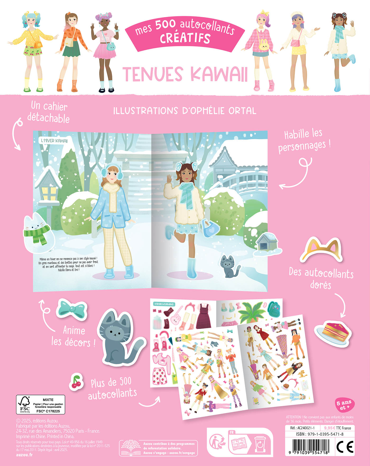 Mes 500 Autocollants Créatifs - Tenues Kawaii