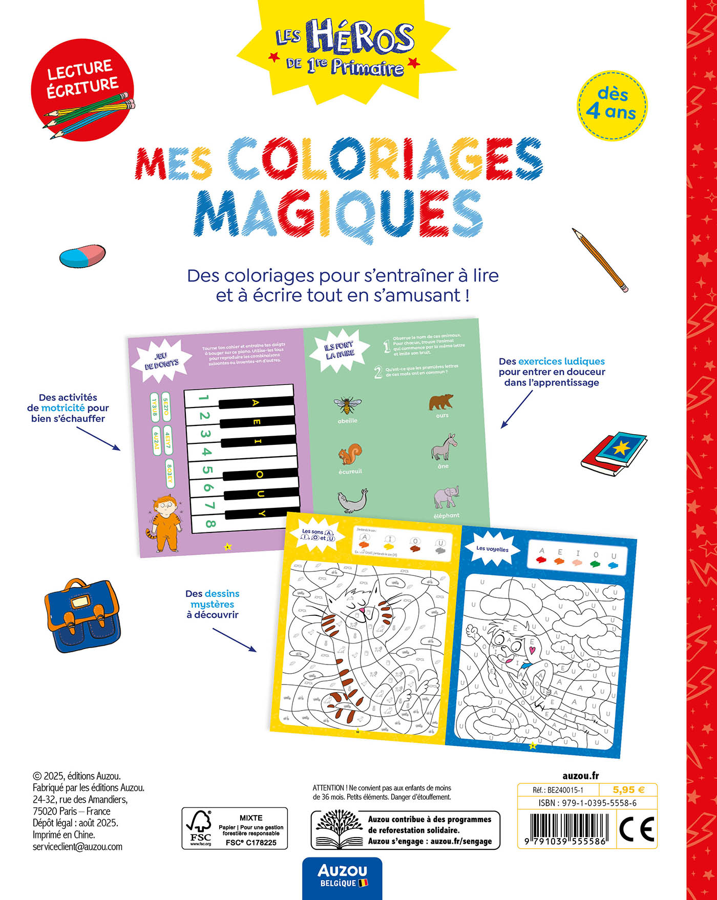 Les Héros De 1Re Primaire - Mes Coloriages Magiques - Lecture / Écriture