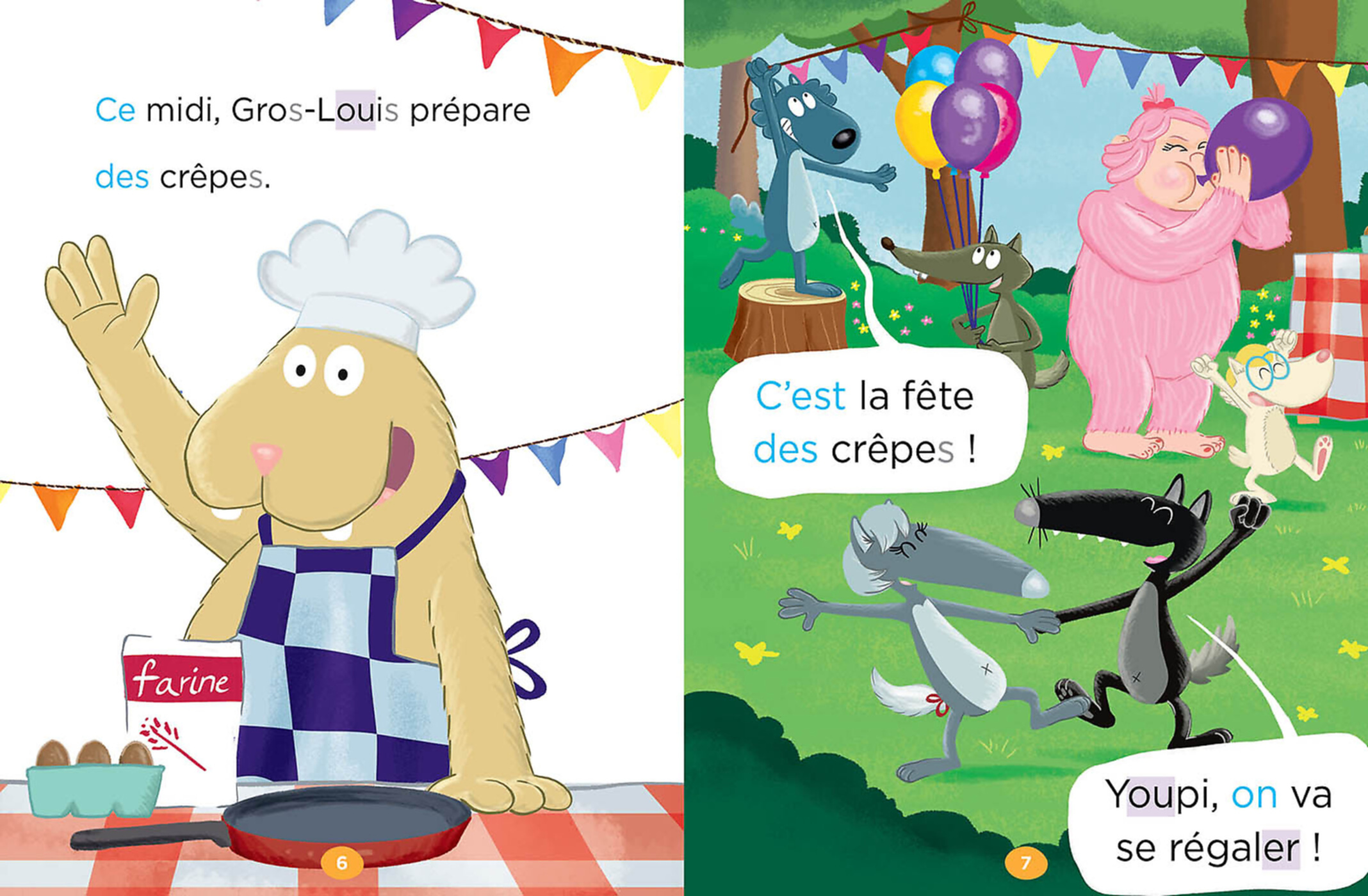 Mes Lectures De 1Re Primaire Avec Loup - La Fête Des Crêpes