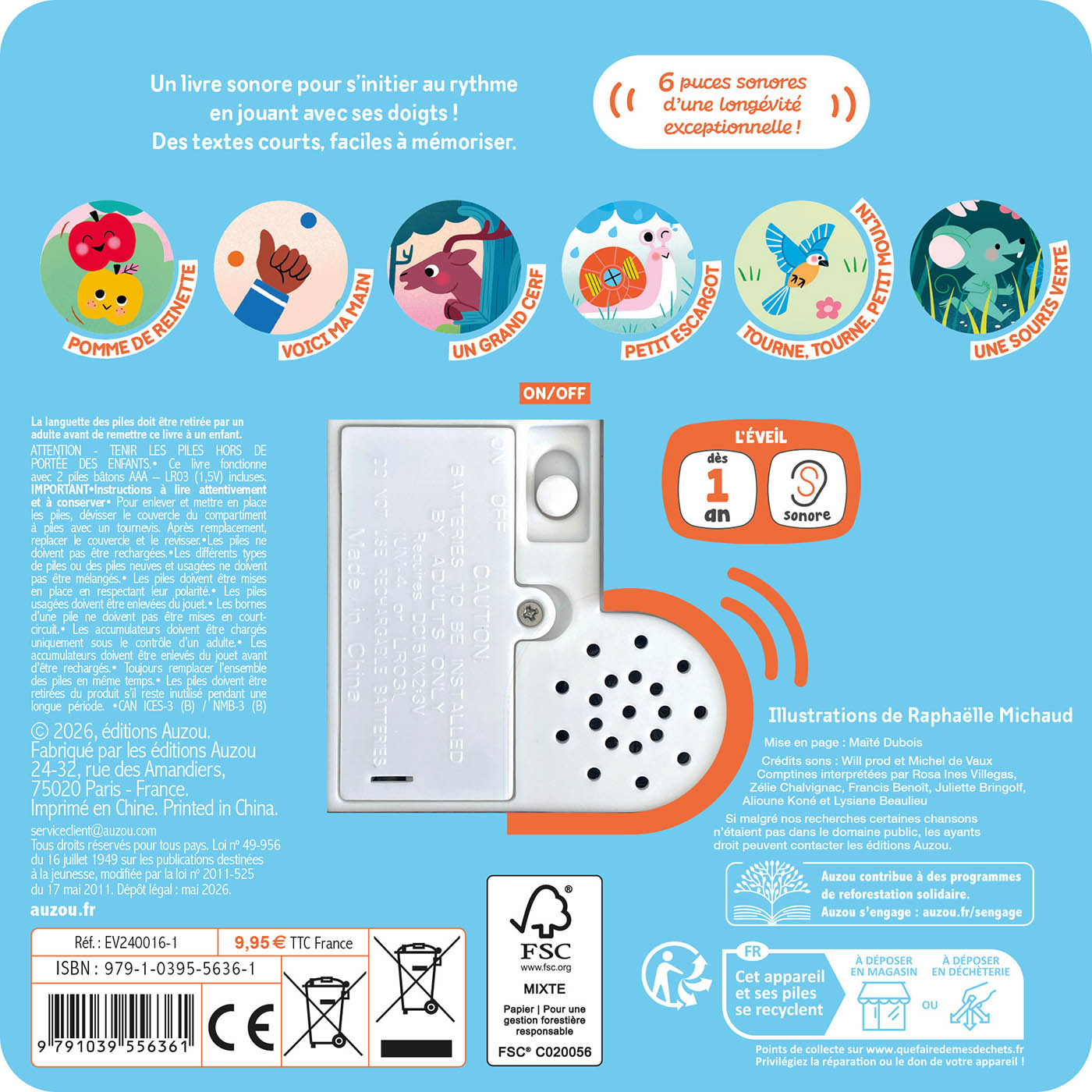 Mes Premiers Sonores - Mes Comptines De Jeux De Doigts