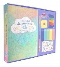 Mon coffret papeterie arc-en-ciel