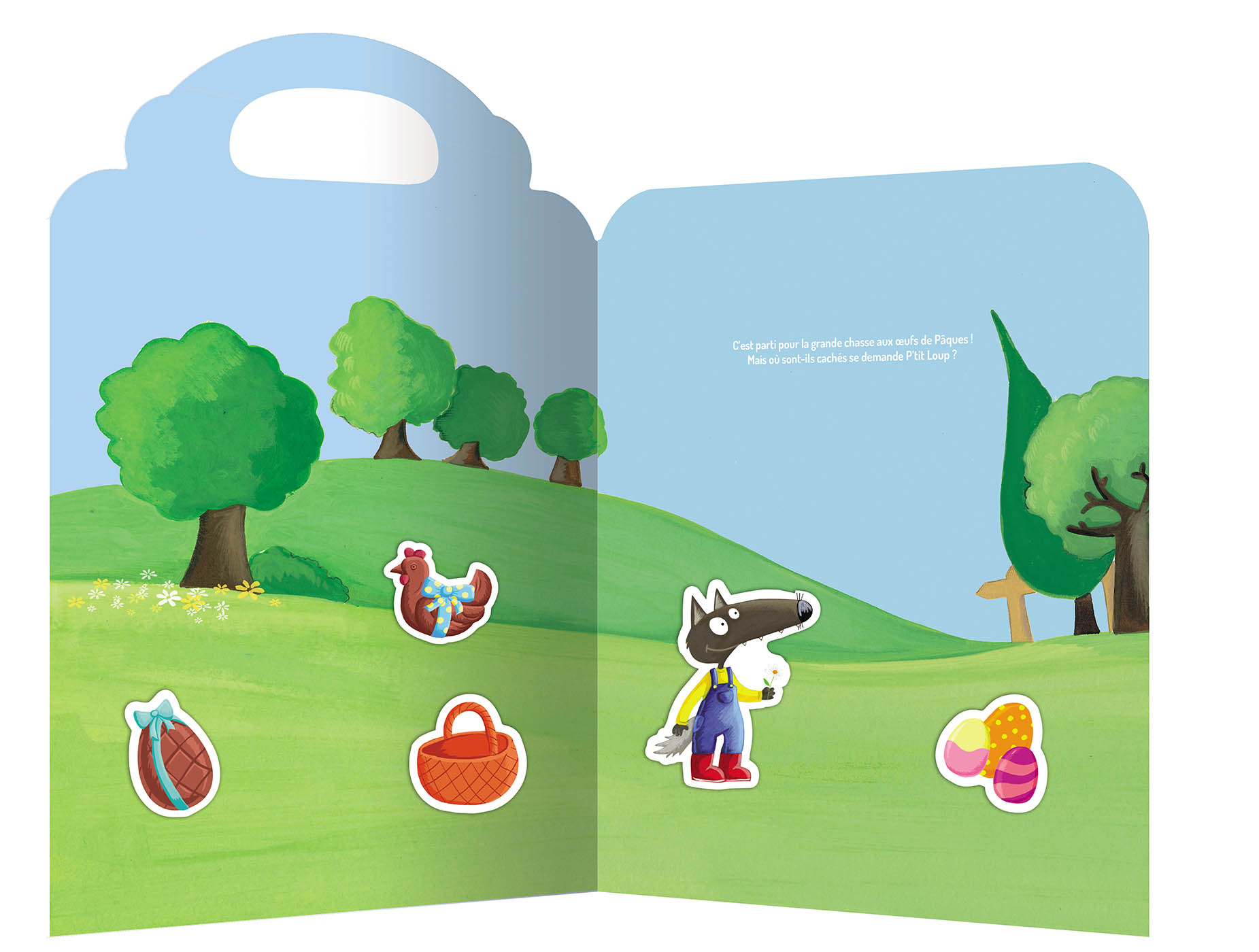 P'tit Loup - Mes Stickers En Relief - Vive Pâques