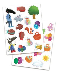 P'tit Loup - Mes Stickers En Relief - Vive Pâques P'tit Loup - Mes Stickers En Relief - Vive Pâques