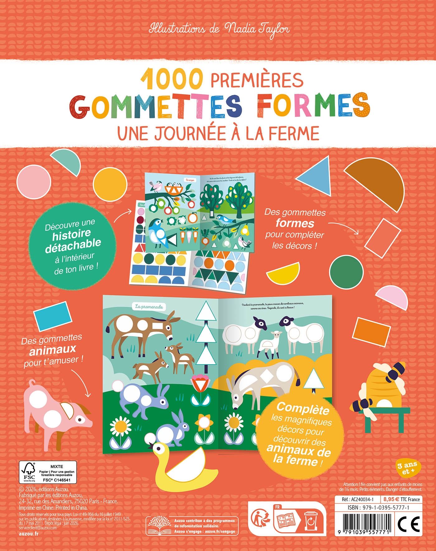 Mes Tout Premiers Autocollants - 1000 Premières Gommettes Formes Une Journée À La Ferme Mes Tout Premiers Autocollants - 1000 Premières Gommettes Formes Une Journée À La Ferme