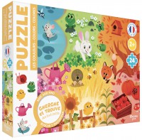 Puzzle cherche et trouve des tout-petits - Les couleurs
