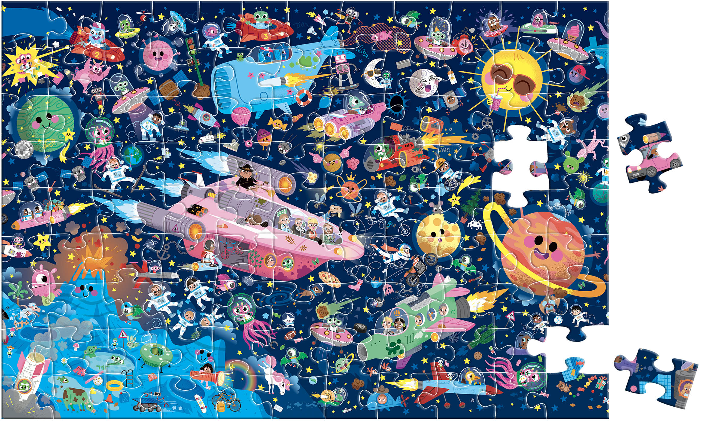 Puzzle Cherche Et Trouve - Dans L’espace Puzzle Cherche Et Trouve - Dans L’espace