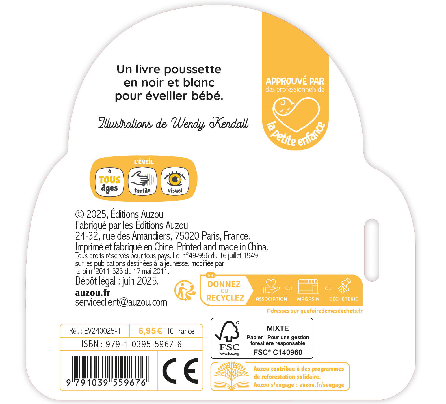 Mon Premier Livre Poussette En Noir Et Blanc - Bébés Animaux