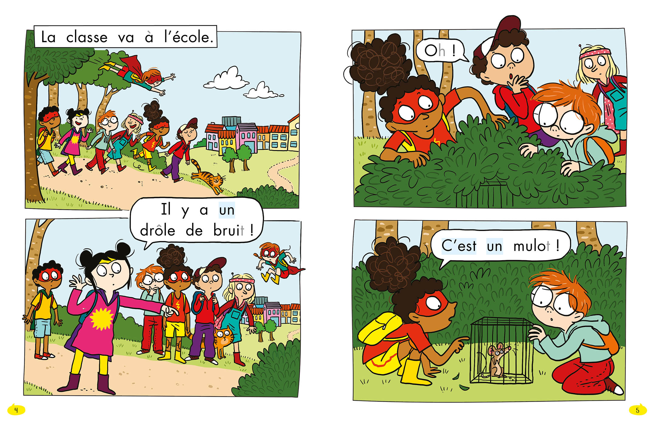 Les Héros De 1Re Primaire En Bd - Niveau 1 - Un Mulot À L'école Les Héros De 1Re Primaire En Bd - Niveau 1 - Un Mulot À L'école