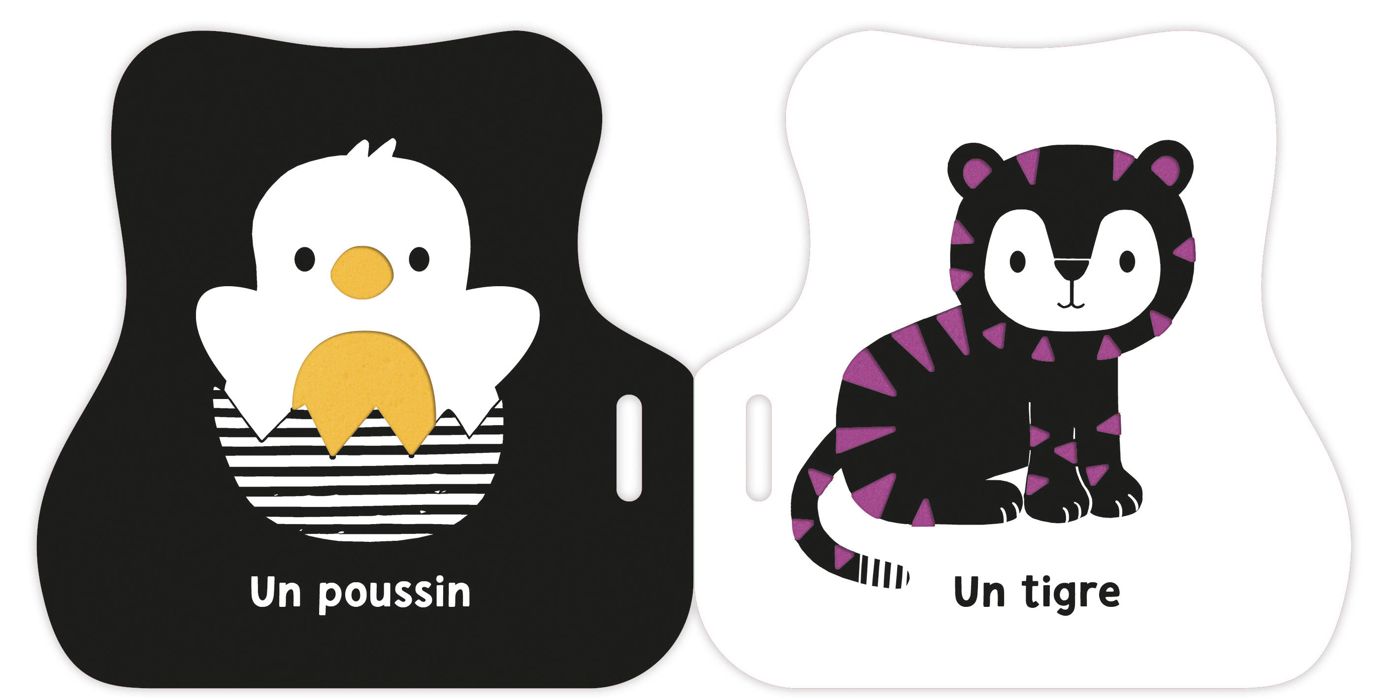 Mon Premier Livre Poussette En Noir Et Blanc - Animaux Mignons Mon Premier Livre Poussette En Noir Et Blanc - Animaux Mignons