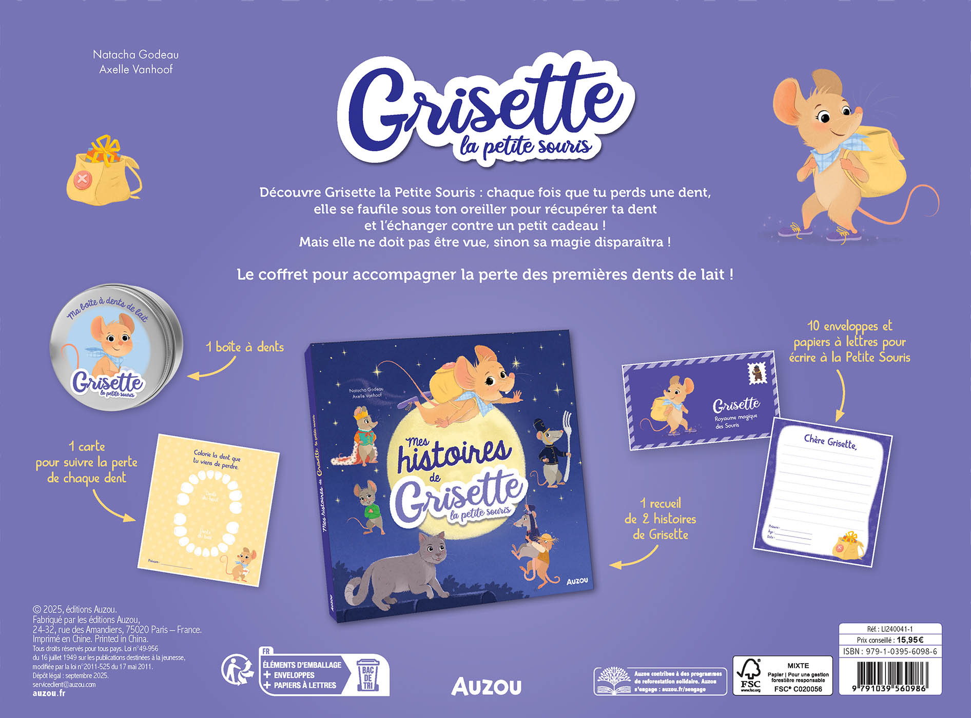 Mon Coffret Grisette : 2 Histoires Et 1 Boîte À Dent Mon Coffret Grisette : 2 Histoires Et 1 Boîte À Dent