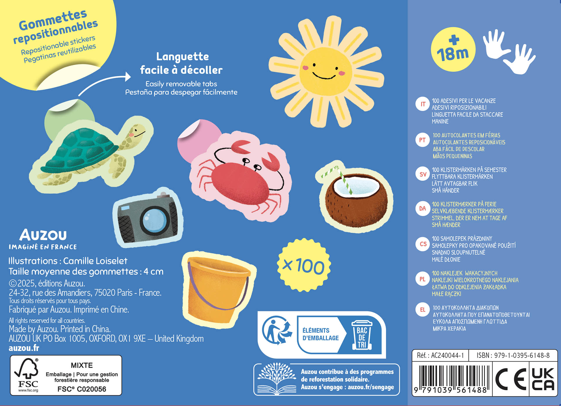 Ma Pochette De 100 Gommettes - En Vacances