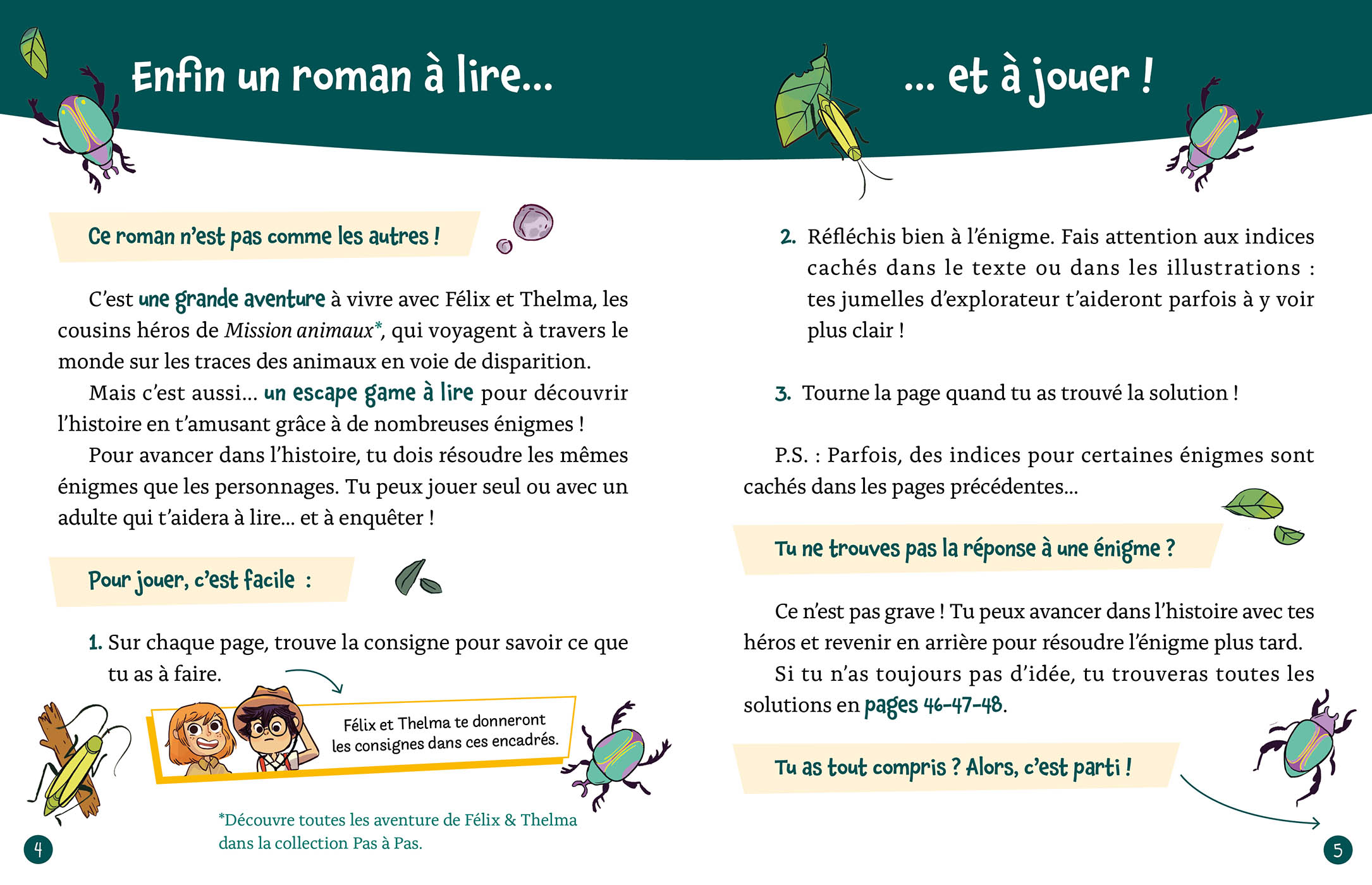 Mon Roman Enigme - Mission Animaux - Aventures Dans La Savane